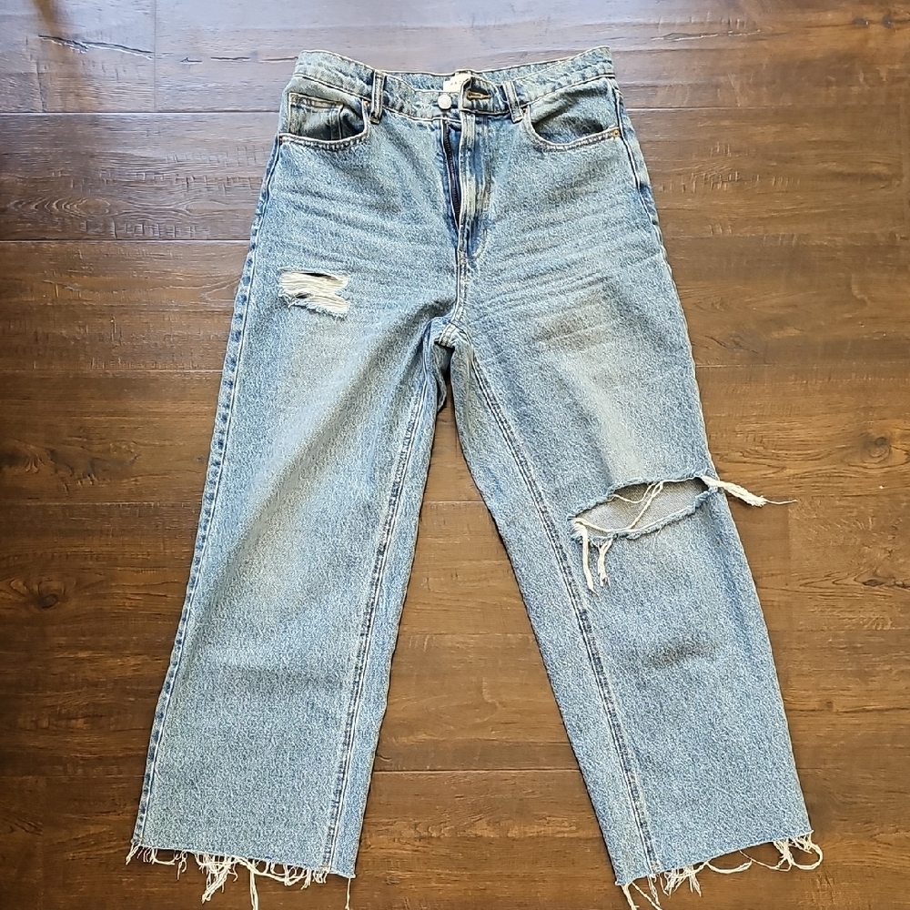 Women's Distressed Blue Jeans